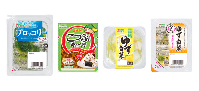 東海漬物が「とびきり野菜」「こつぶキューちゃん」など4品の賞味期限延長