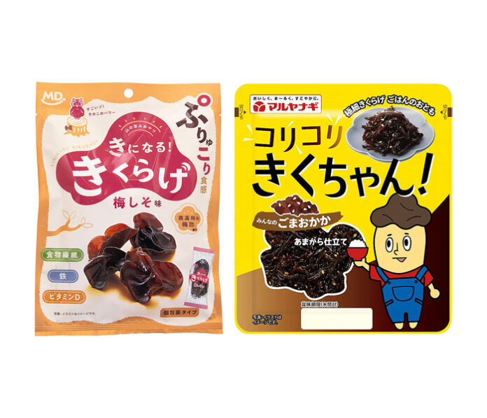 ヒット商品「きになるきくらげ」と佃煮「コリコリきくちゃん」