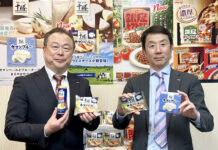 明治 主力ブランド軸に市場創造 上質訴求とカテゴリー拡張 林聡史事業部長㊧と道家民樹本部長