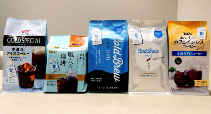 アイス飲用商品の一例。UCC上島珈琲の「水淹れアイスコーヒー」