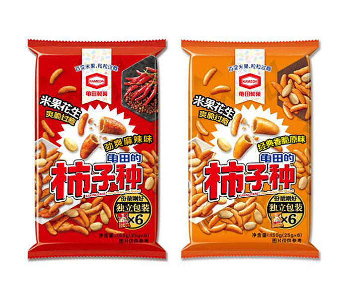 中国で展開している「亀田の柿の種」（亀田製菓）