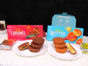 左から「The CARAMEL」と「The BUTTER」。2品とも3個入りで想定小売価格は税込302円