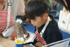 親子向けコーヒー教室の様子