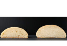 オリエンタル酵母工業 おいしさとコストの両立を提案 コメ・麺市場への提案も強化 右側が「フリーベイク」使用品