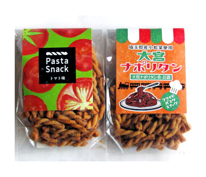 原料はデュラムセモリナ粉100％のマカロニ パスタスナックが好評 三州製菓