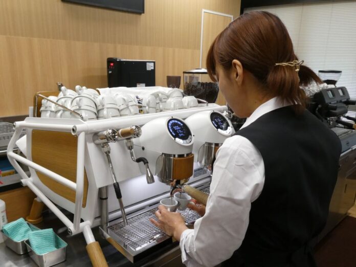 エスプレッソマシンでの抽出