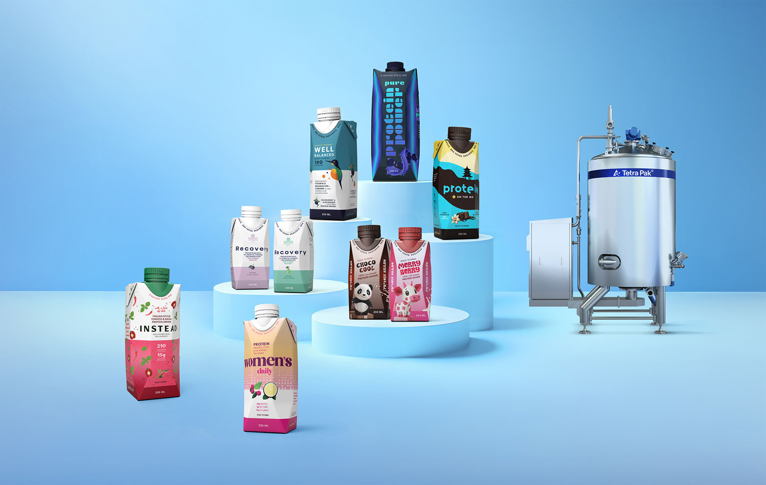 テトラパックのソリューション：テトラ・プリズマ® アセプティック容器とテトラパック® ハイシェアミキサー