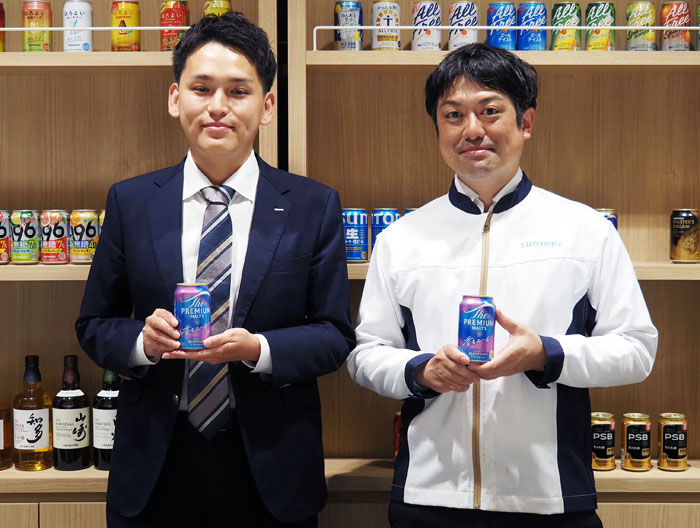 サントリーの金野貴浩氏㊧と浅野翔氏