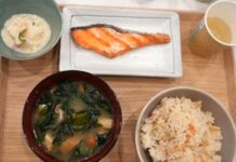 宇宙空間に近い環境で製造される「アマノフーズ」みそ汁 真空状態での乾燥で食材の風味や栄養価など保持 開発ラボツアーで伝達 アサヒグループ食品 全てFDで提供された昼食