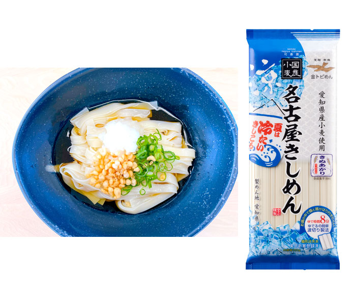 【こだわり乾麺部門】グランプリ
名古屋の夏の定番冷しぶっかけきしめん「きしころ」 (金トビ志賀)