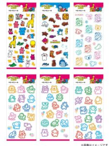 「ぺたぺたシール」全6種（イメージ）