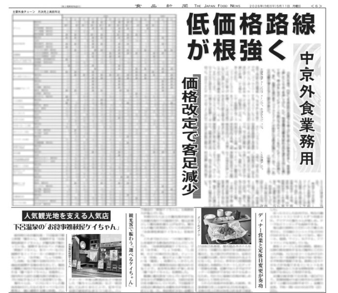 中部外食業務用特集