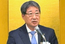 日本アイスクリーム協会 創立60周年迎える 「市場1兆円へ挑戦」中島会長 あいさつする中島英樹会長