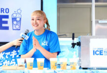 ノンアル「アサヒ ドライゼロ」 夏は氷でキンキンに冷やして! 有楽町駅前で丸山桂里奈がPR 自らサーバーで注いだ「ドライゼロ」を前に笑顔の丸山桂里奈さん