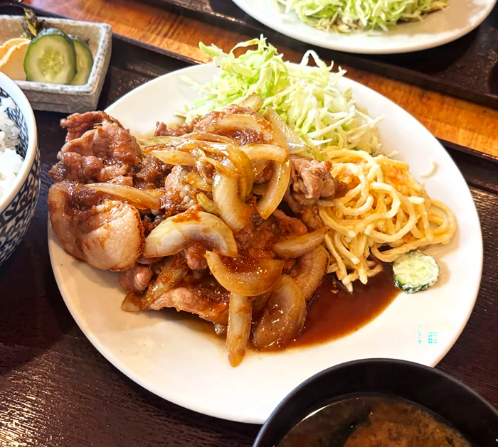 生姜焼き盛り付け例