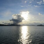 (1)竹原市から大崎上島に向かうフェリーからの瀬戸内海の眺望 (1)竹原市から大崎上島に向かうフェリーからの瀬戸内海の眺望